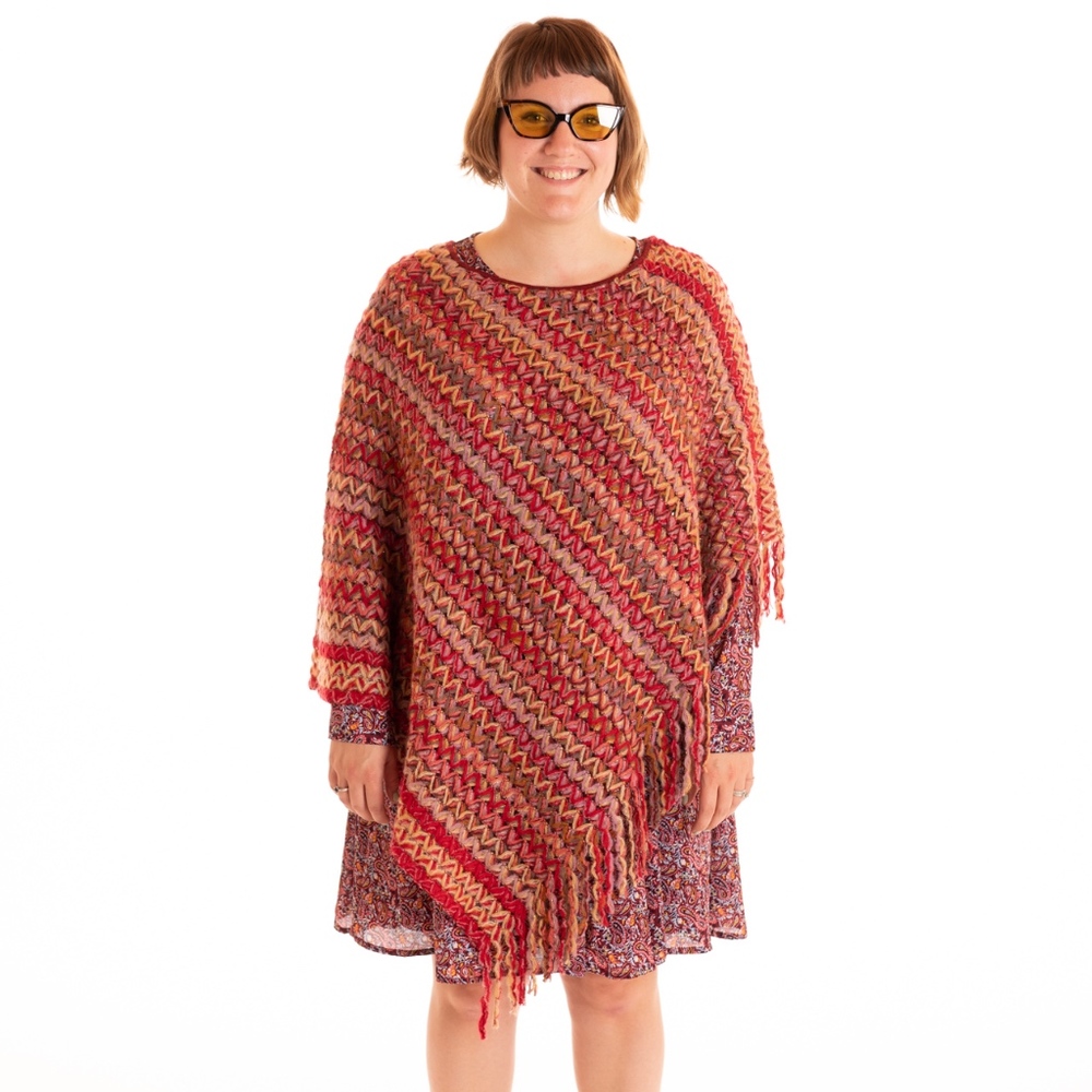 Missoni Designer Multi Colored Poncho